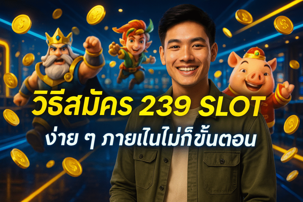 วิธีสมัคร 239 SLOT ง่าย ๆ ภายในไม่กี่ขั้นตอน