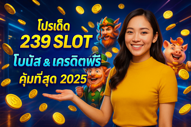 โปรเด็ด 239 SLOT โบนัส &เครดิตฟรีคุ้มที่สุด 2025