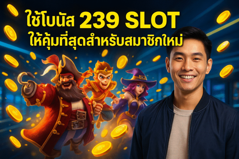 ใช้โบนัส 239 SLOT ให้คุ้มที่สุดสำหรับสมาชิกใหม่