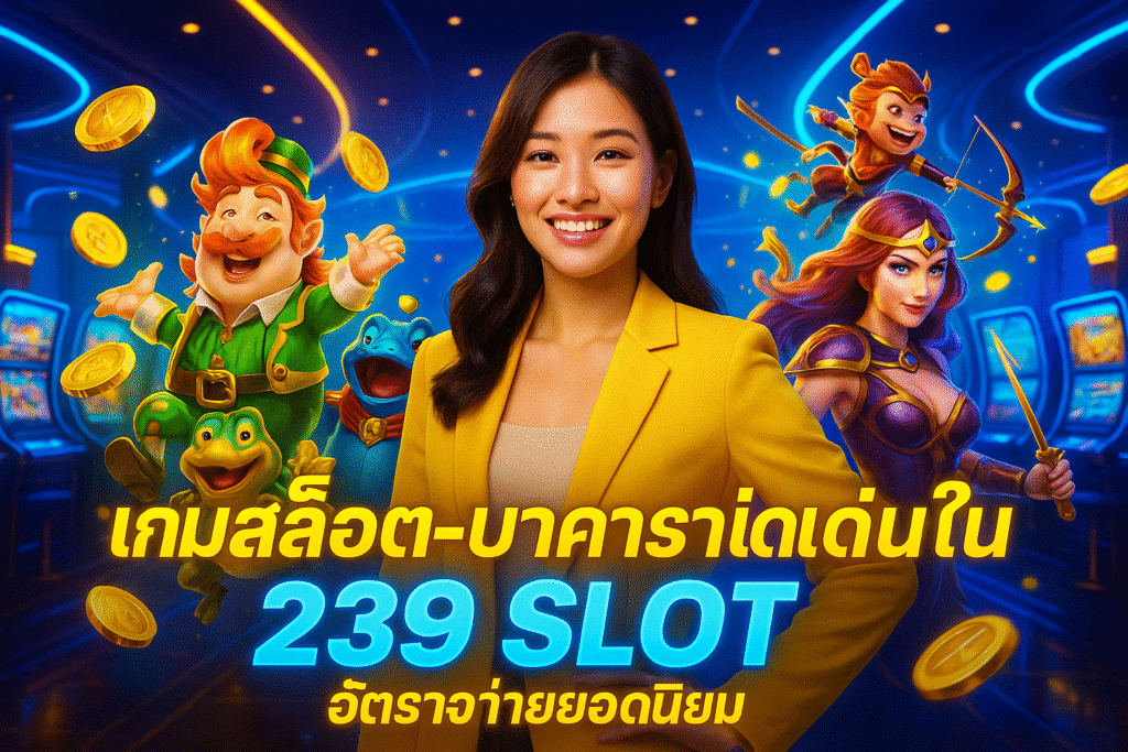 เกมสล็อต-บาคาร่าเด่นใน 239 SLOT อัตราจ่ายยอดนิยม